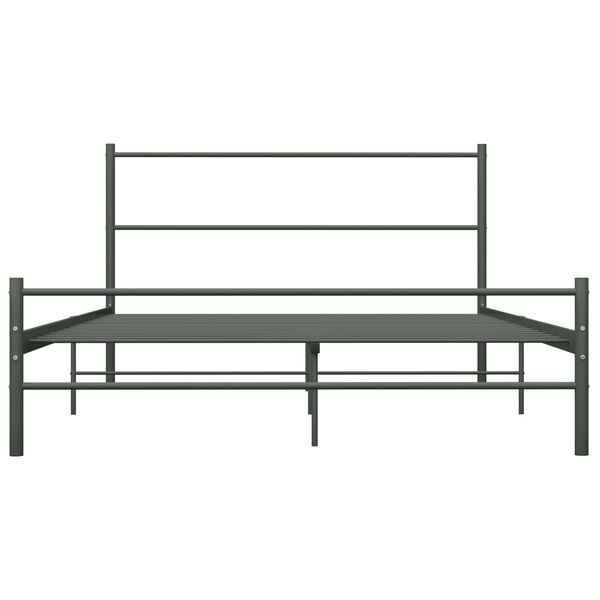 vidaXL Cadre de lit sans matelas gris m&eacute;tal 120x200 cm