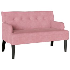 vidaXL Banc Chesterfield Rose 112 x 65.5 x 75 cm Velours