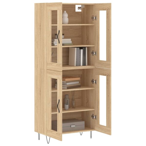 vidaXL Buffet haut Ch&ecirc;ne sonoma 69,5x34x180 cm Bois d'ing&eacute;nierie