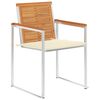 vidaXL Chaises de jardin avec coussins lot de 2 Acacia solide et acier