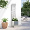 vidaXL &Eacute;cran de confidentialit&eacute; de jardin Floral Argent&eacute; 32 x 150 cm