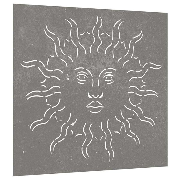 vidaXL D&eacute;coration murale jardin 55x55 cm acier corten design du soleil