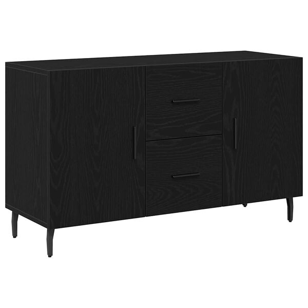 vidaXL Buffet Ch&ecirc;ne noir 100 x 36 x 60 cm Bois d'ing&eacute;nierie