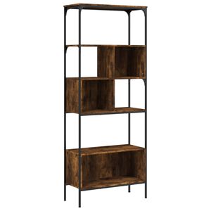 vidaXL Biblioth&egrave;que 5 niveaux ch&ecirc;ne fum&eacute; 76x33x188,5 cm