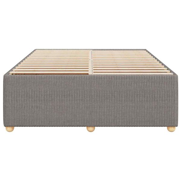 vidaXL Cadre de lit sans matelas taupe 140x190 cm tissu