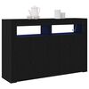 vidaXL Buffet Chêne noir 116 x 30 x 75 cm Bois d'ingénierie