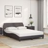 vidaXL Lit avec matelas Dover gris 140x200 cm similicuir