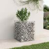 vidaXL Lit sur&eacute;lev&eacute; gabion Argent&eacute; 50 x 50 x 60 cm Acier galvanis&eacute;
