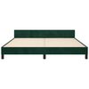vidaXL Cadre de lit sans matelas vert fonc&eacute; 160x200 cm velours