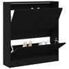 vidaXL Cabinet &agrave; chaussures avec &eacute;tag&egrave;re Ch&ecirc;ne noir 80 x 21 x 87,5 cm