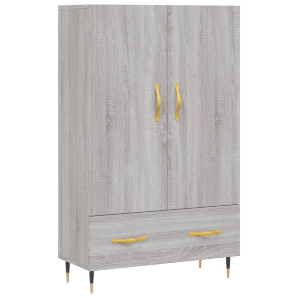 vidaXL Buffet haut sonoma gris 69,5x31x115 cm bois d'ing&eacute;nierie