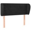 vidaXL T&ecirc;te de lit avec oreilles Noir 83x23x78/88 cm Velours