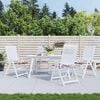 vidaXL Coussins de chaise de jardin lot de 4 carreaux rouges 50x50x4cm