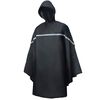 Willex Poncho de pluie avec capuche Taille unique Noir