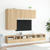 vidaXL Meubles TV muraux 2 pcs ch&ecirc;ne sonoma 60x30x30cm bois ing&eacute;nierie