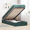 vidaXL Cadre de lit ottoman avec matelas vert fonc&eacute; 90x200 cm velours