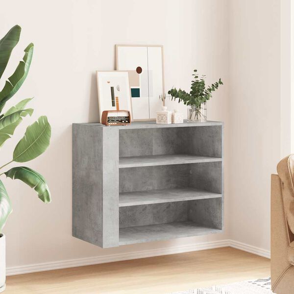 vidaXL Armoire murale gris b&eacute;ton 75x35x60 cm bois d'ing&eacute;nierie