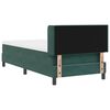 vidaXL Lit &agrave; ressorts avec matelas Vert fonc&eacute; 190 x 90 cm Polyester