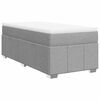 vidaXL Sommier &agrave; lattes de lit avec matelas Gris clair 100x200cm Tissu