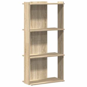 vidaXL Biblioth&egrave;que &agrave; 3 niveaux ch&ecirc;ne sonoma 60x30x120 cm