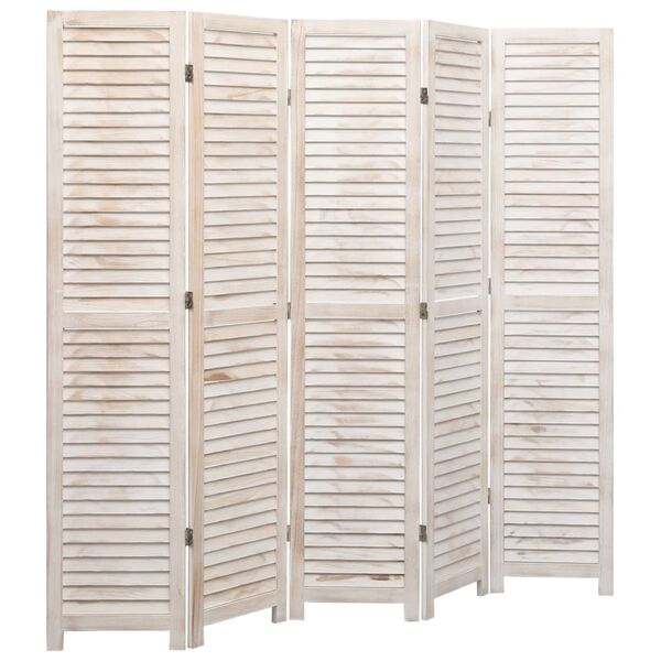 vidaXL Cloison de séparation 5 panneaux 175x165 cm Bois