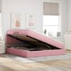 vidaXL Lit de Rangement avec matelas Rose 180 x 200 cm Velours