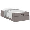 vidaXL Cadre de lit avec matelas avec matelas 2 pcs Taupe tissu