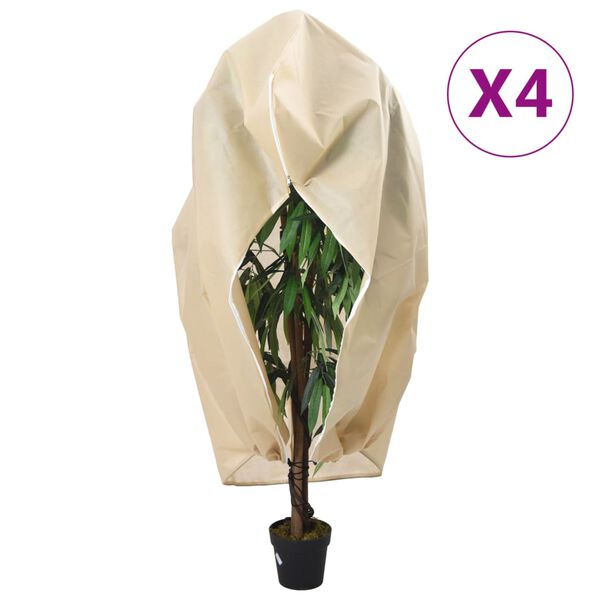 vidaXL Housses de protection pour plantes avec fermeture &eacute;clair 4 pcs