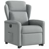 vidaXL Fauteuil inclinable &eacute;lectrique gris clair tissu