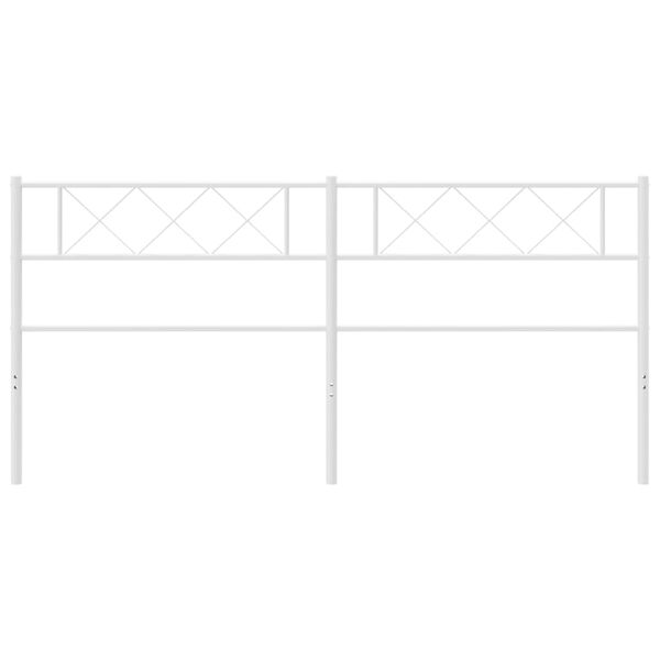 vidaXL Tête de lit métal blanc 160 cm