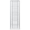vidaXL Lit sur&eacute;lev&eacute; gabion Argent&eacute; 50 x 50 x 150 cm Acier galvanis&eacute;
