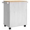 vidaXL Chariot de cuisine FLORO Blanc 72,5 x 45 x 80 cm