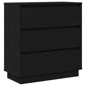 vidaXL Cabinet de chevet avec tiroir Ch&ecirc;ne noir 71 x 34,5 x 75 cm