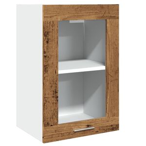 vidaXL Vitrine suspendue "Lyon" Bois ancien 40 x 31 x 60 cm Bois d'ing&eacute;nierie