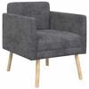 vidaXL Fauteuil d'appoint Gris fonc&eacute; Tissu Chenille