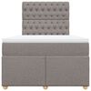 vidaXL Sommier &agrave; lattes de lit avec matelas taupe 120x190 cm tissu