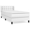 vidaXL Sommier &agrave; lattes de lit avec matelas Blanc 80x200 cm Similicuir