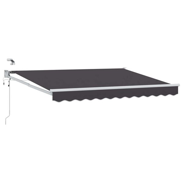 vidaXL Auvent r&eacute;tractable &eacute;lectrique Anthracite 2,5 x 2 m