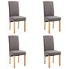 vidaXL Chaises &agrave; manger lot de 4 taupe tissu