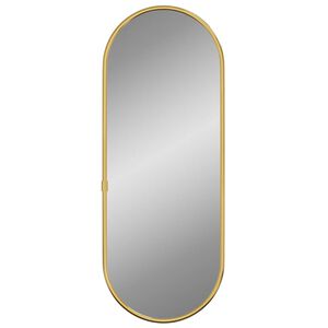 vidaXL Miroir mural Dor&eacute; 40x15 cm Ovale