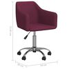 vidaXL Chaises pivotantes &agrave; manger lot de 4 violet tissu
