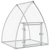vidaXL Clapier argent&eacute; 105x100x120 cm acier galvanis&eacute;