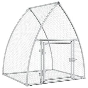 vidaXL Clapier argent&eacute; 105x100x120 cm acier galvanis&eacute;