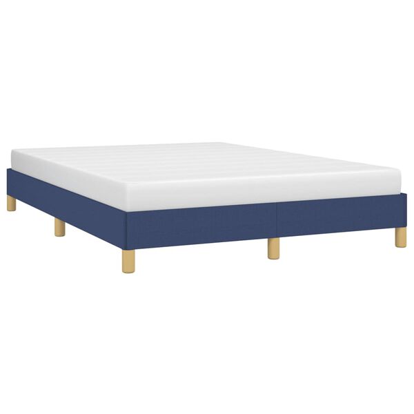vidaXL Cadre de lit sans matelas bleu 160x200 cm tissu