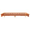 vidaXL Cadre de lit sans matelas cire marron 120x190cm bois pin massif