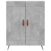 vidaXL Buffet haut Gris b&eacute;ton 69,5x34x180 cm Bois d'ing&eacute;nierie
