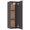vidaXL Meuble TV Gris brillant 30,5x30x90 cm Bois d&rsquo;ing&eacute;nierie