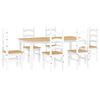 vidaXL Ensemble &agrave; manger PANAMA 7 pcs blanc bois de pin massif
