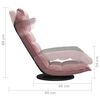 vidaXL Chaise de sol pivotante Rose Velours