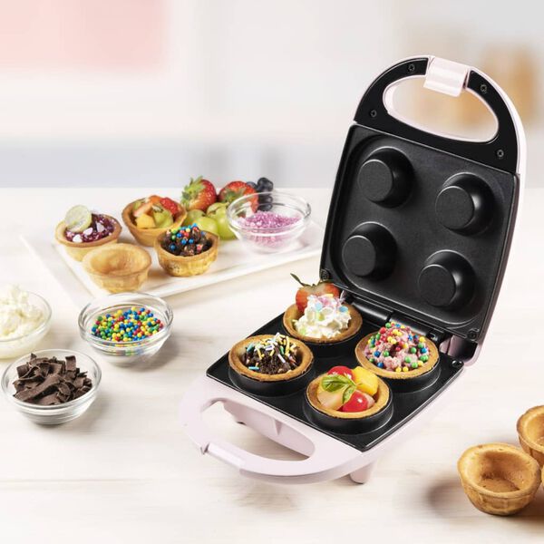 Bestron Mini gaufrier AWCM4P 520 W Rose